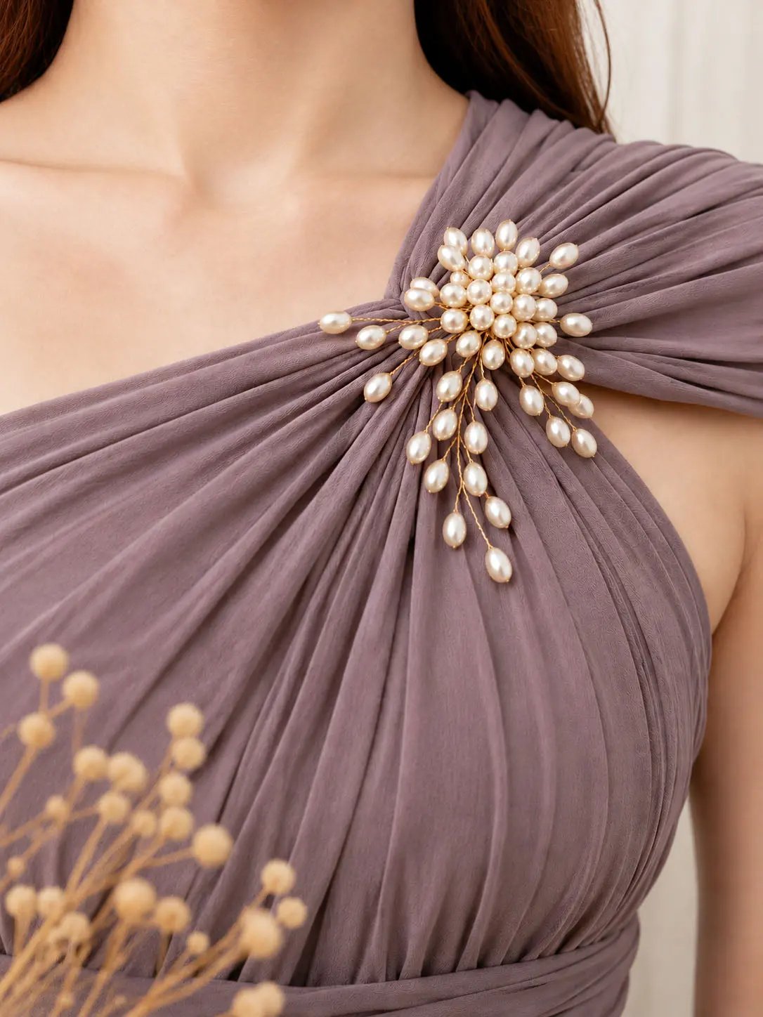 PEARL CASCADE BROOCH