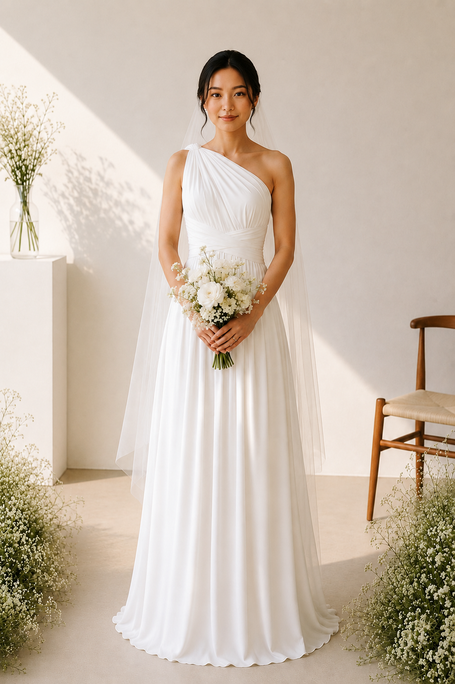 BB REGULAR MULTI-WAY MAXI DRESS IN WHITE