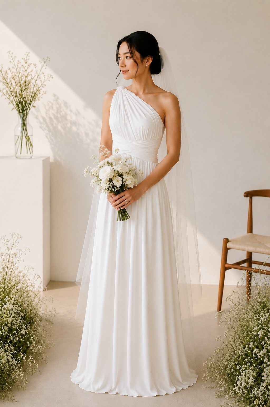 BB REGULAR MULTI-WAY MAXI DRESS IN WHITE