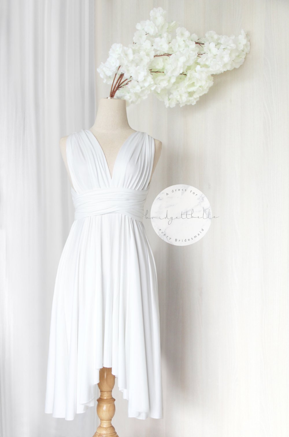 short infinity dresses TDY Nude Pink Short Infinity Dress