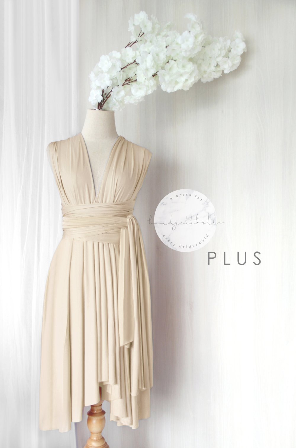 beige infinity dress Simple Craze