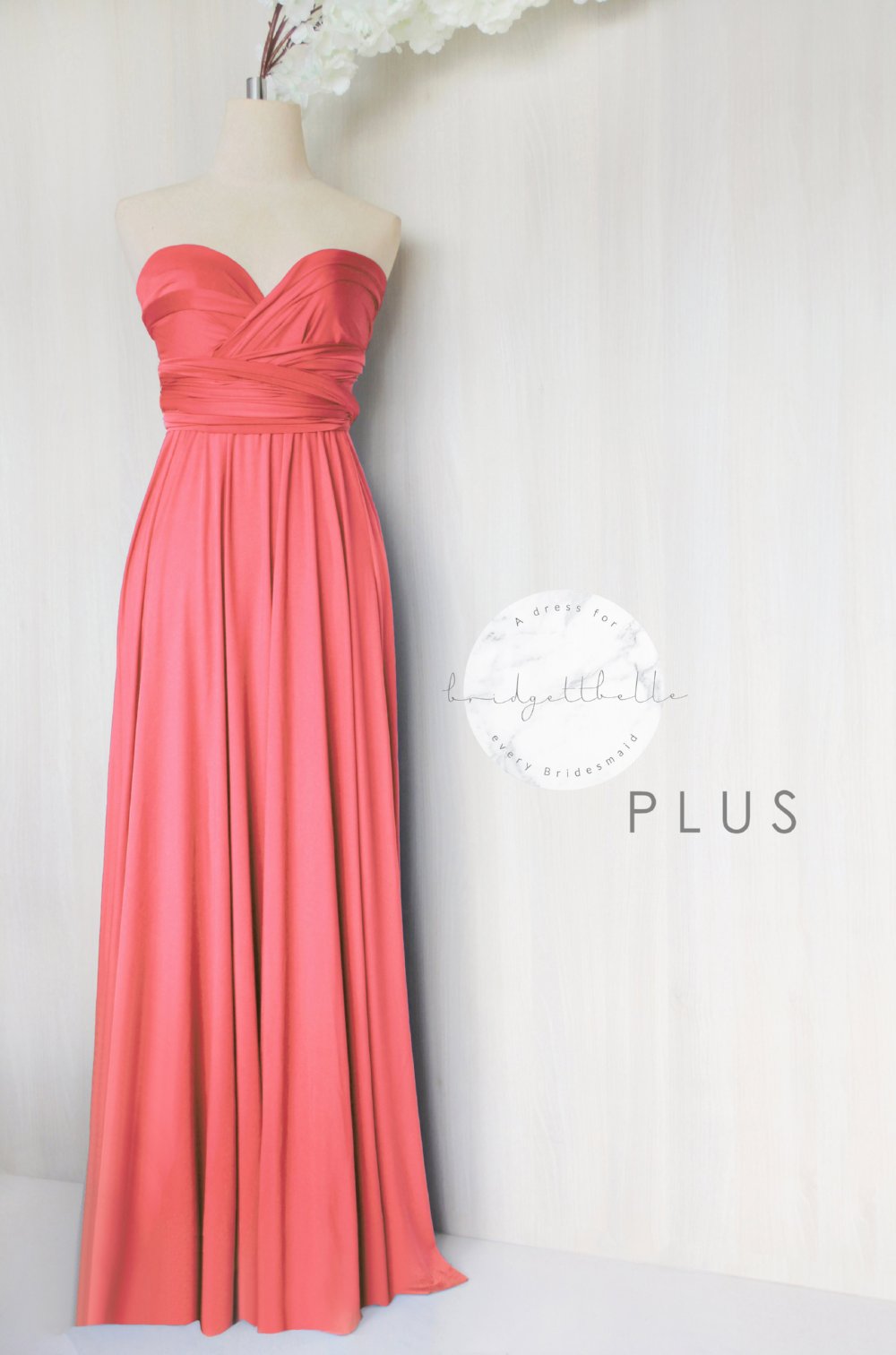 Coral pink infinity dress sales
